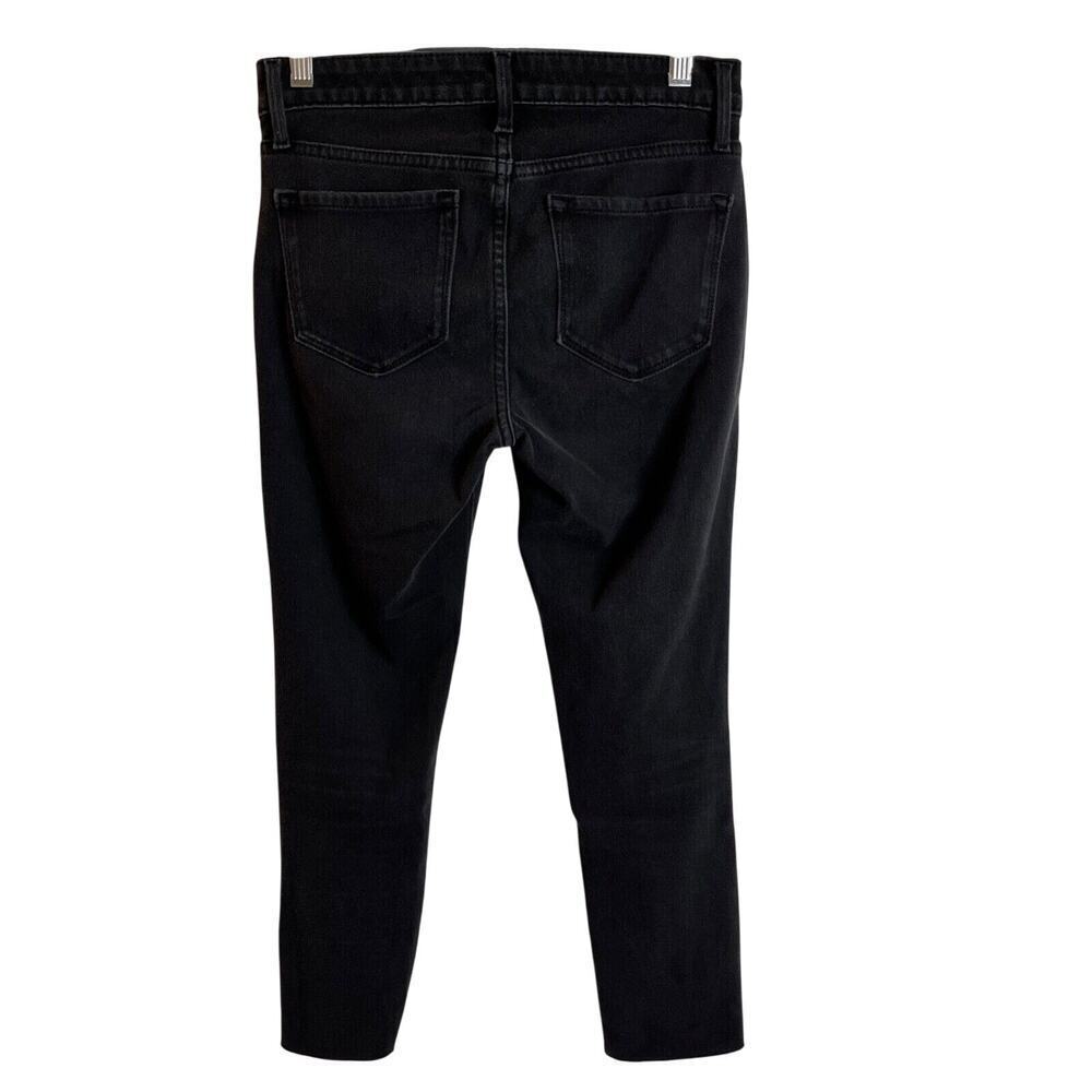 Old Navy Women's Rockstar Jegging Jeans Size 24 Black Skinny Raw Hem Stretch - Picture 3 of 6